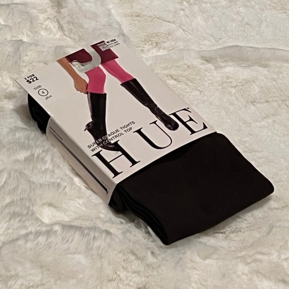 New Hue Espresso Opaque Control Top Leggings Size 4 Plus - Picture 1 of 3